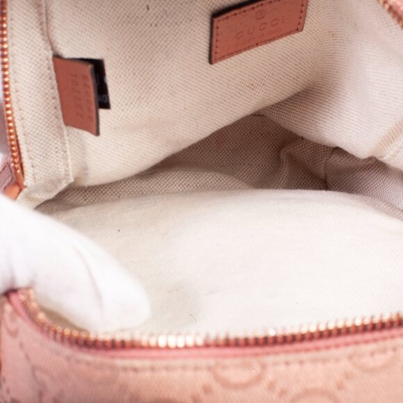 Authentic Gucci Pink GG Canvas Ophidia Mini Crossbody - Picture 6 of 16